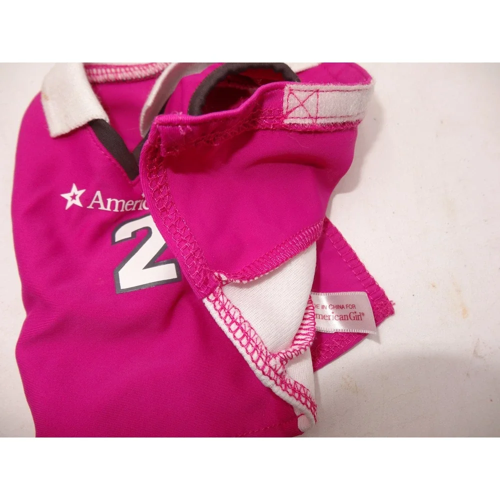 American Girl Doll Truly Me‎ Lacrosse Outfit Pink Gray Jersey Skirt Cleats
